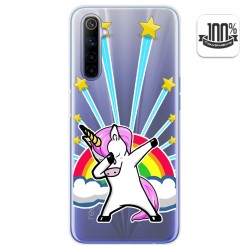 Funda Gel Transparente para Realme 6 diseño Unicornio Dibujos