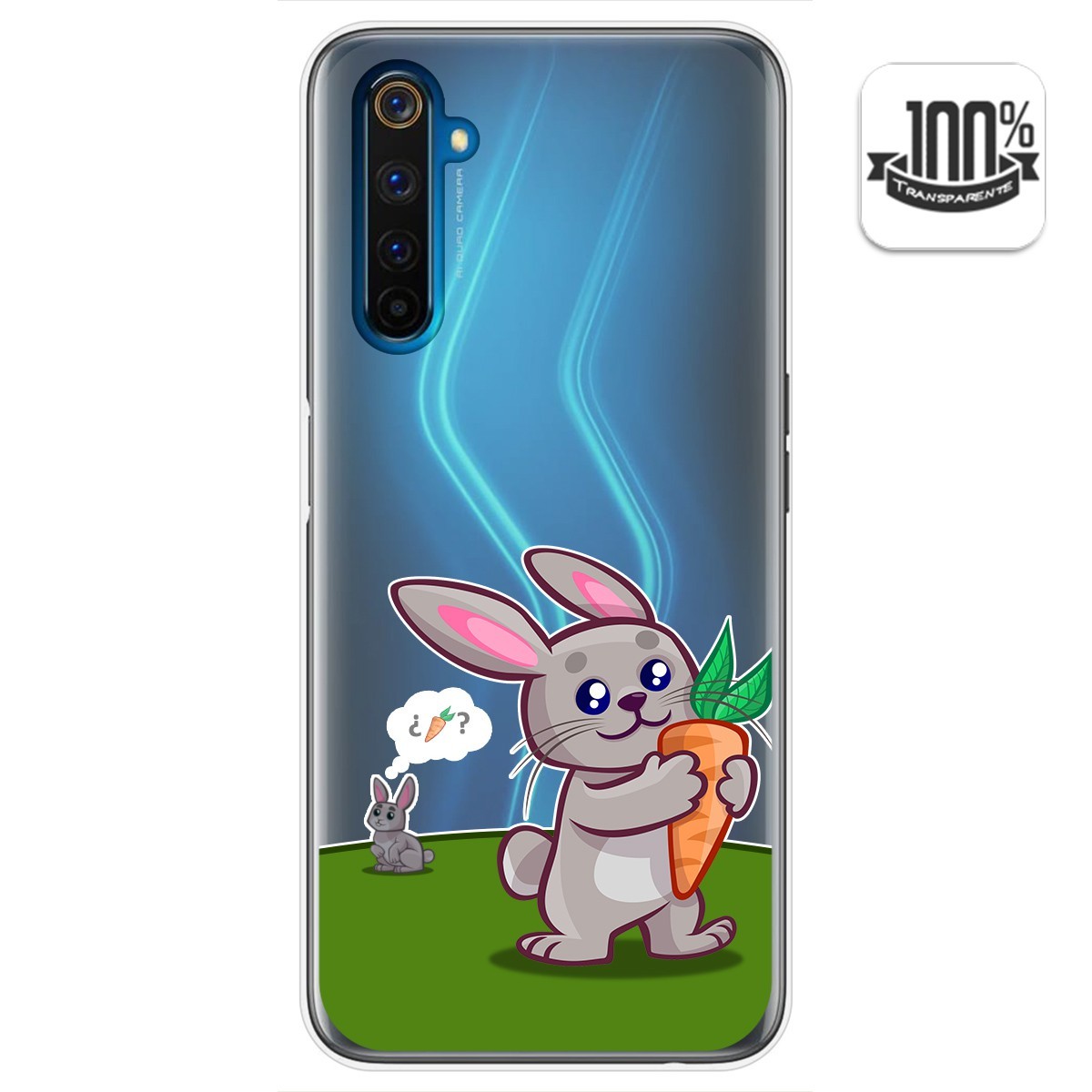 Funda Gel Transparente para Realme 6 Pro diseño Conejo Dibujos