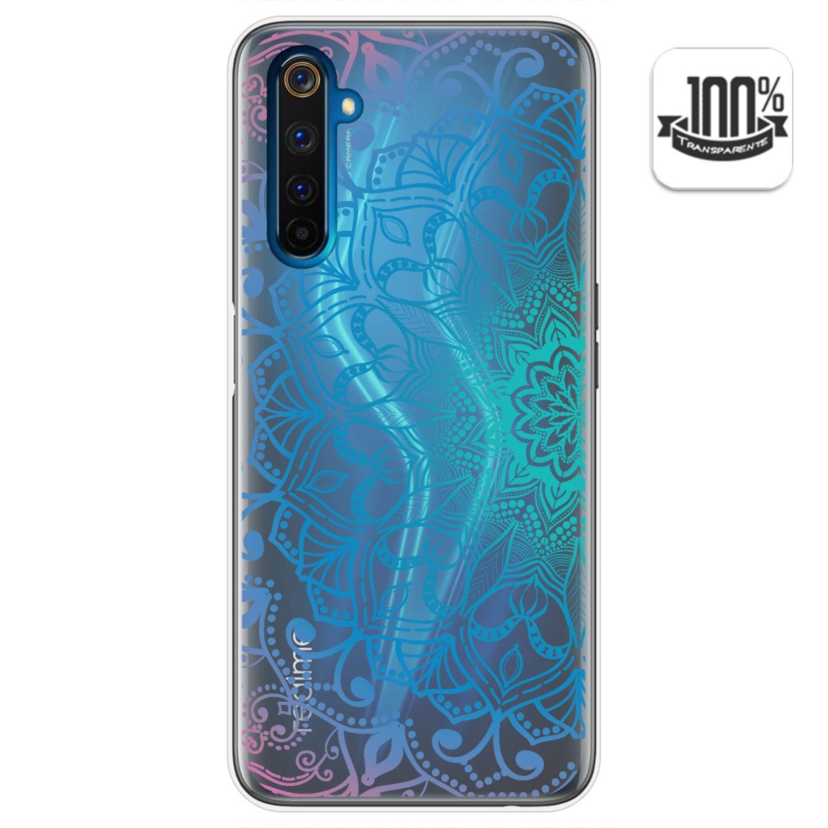 Funda Gel Transparente para Realme 6 Pro diseño Mandala Dibujos