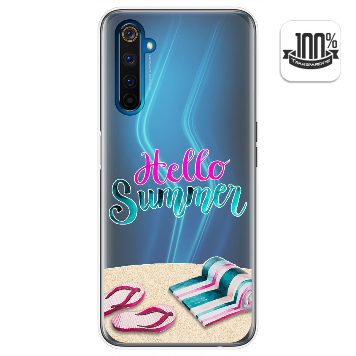 Funda Gel Transparente para Realme 6 Pro diseño Summer Dibujos