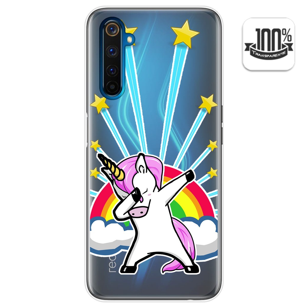 Funda Gel Transparente para Realme 6 Pro diseño Unicornio Dibujos