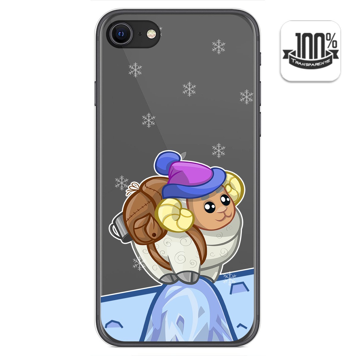 Funda Gel Transparente para Iphone SE 2020 diseño Cabra Dibujos
