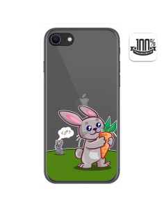 Funda Gel Transparente para Iphone SE 2020 diseño Conejo Dibujos