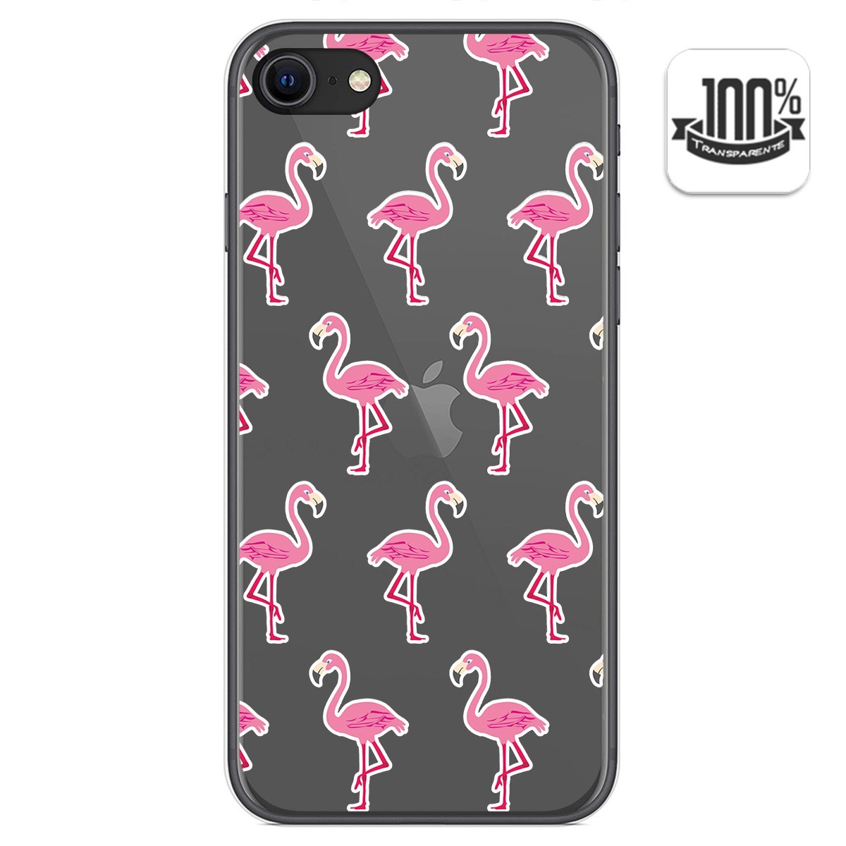 Funda Gel Transparente para Iphone SE 2020 diseño Flamenco Dibujos