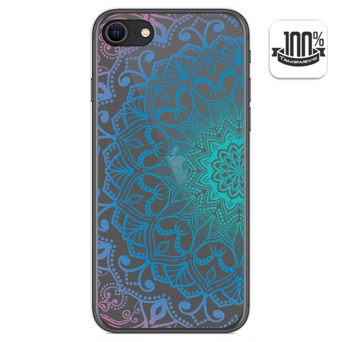 Funda Gel Transparente para Iphone SE 2020 diseño Mandala Dibujos