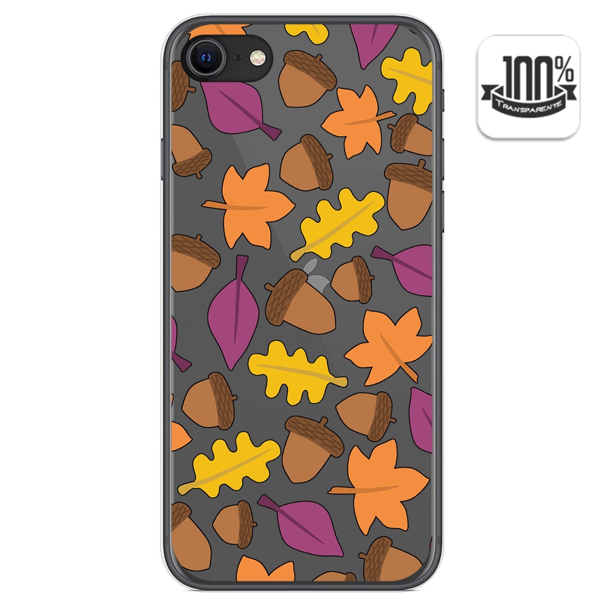 Funda Gel Transparente para Iphone SE 2020 diseño Otoño Dibujos