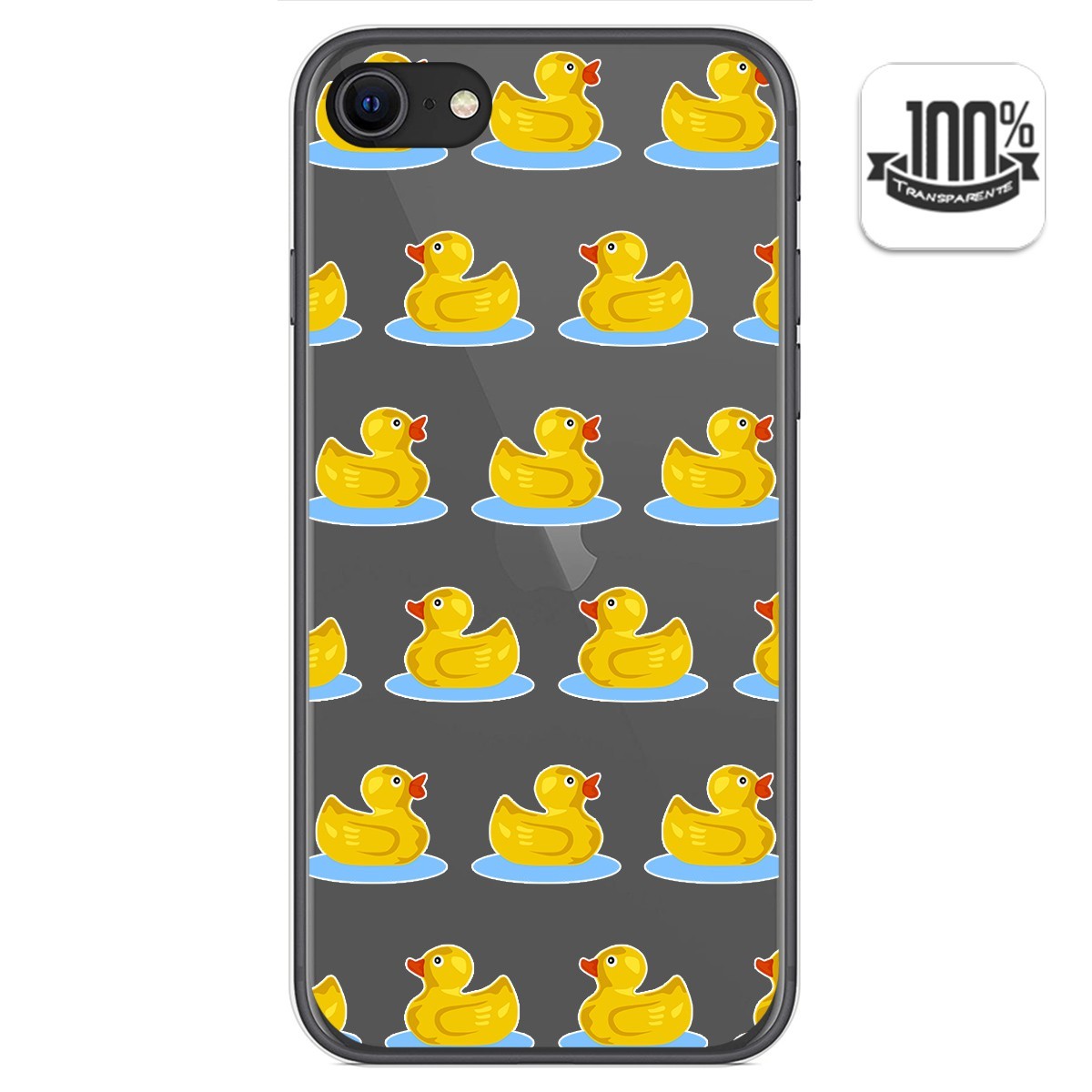 Funda Gel Transparente para Iphone SE 2020 diseño Pato Dibujos