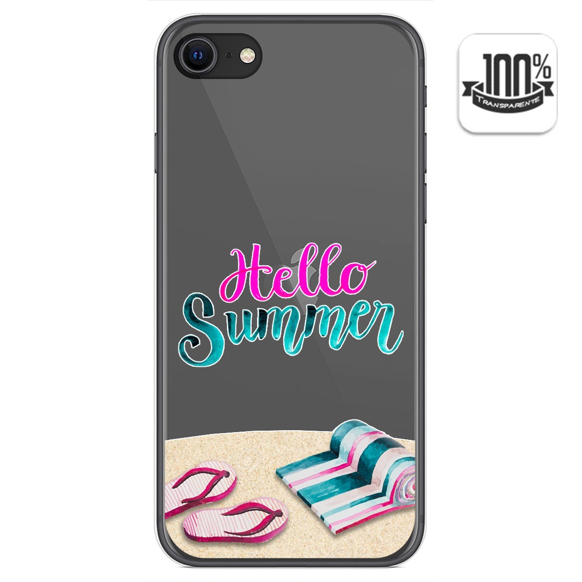 Funda Gel Transparente para Iphone SE 2020 diseño Summer Dibujos