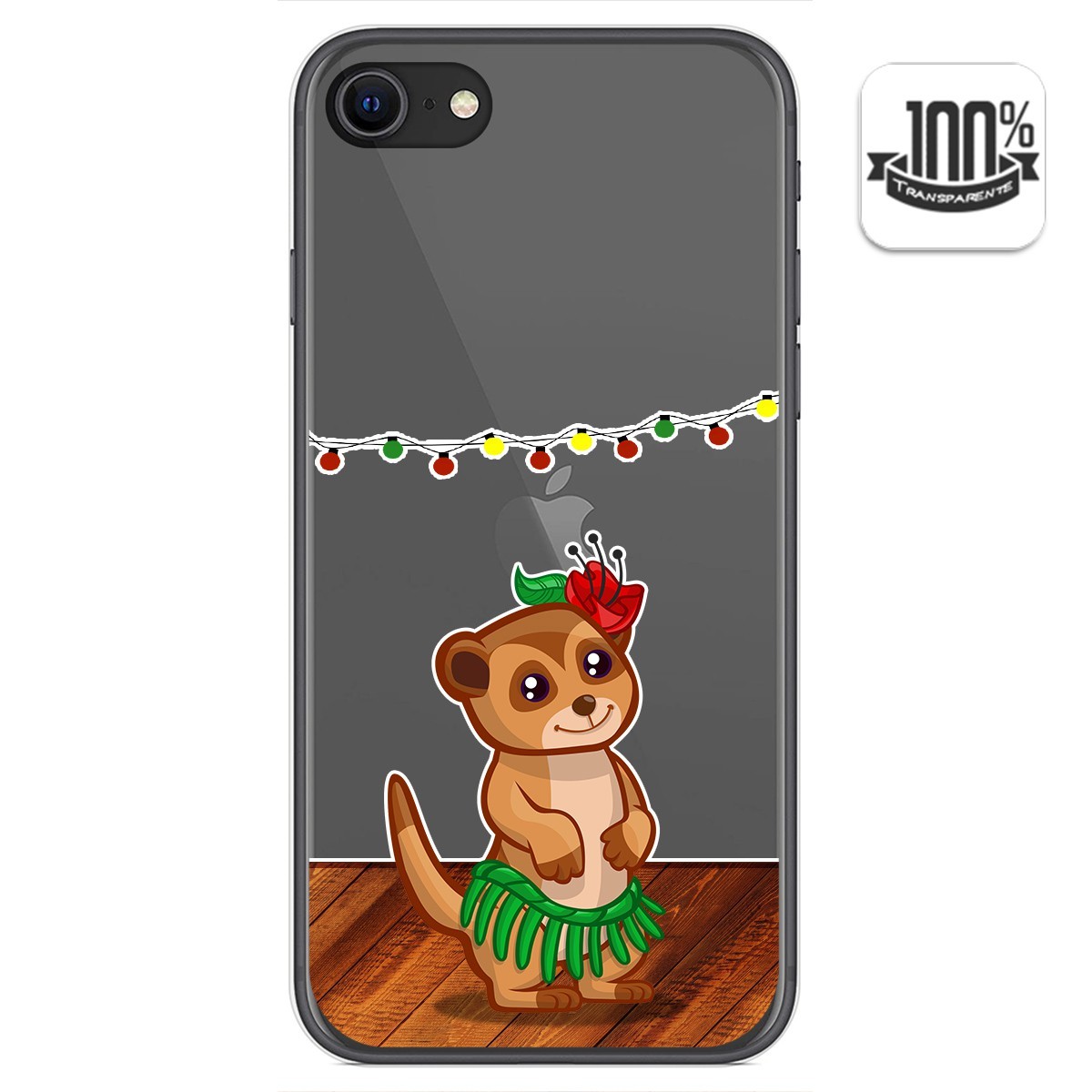 Funda Gel Transparente para Iphone SE 2020 diseño Suricata Dibujos