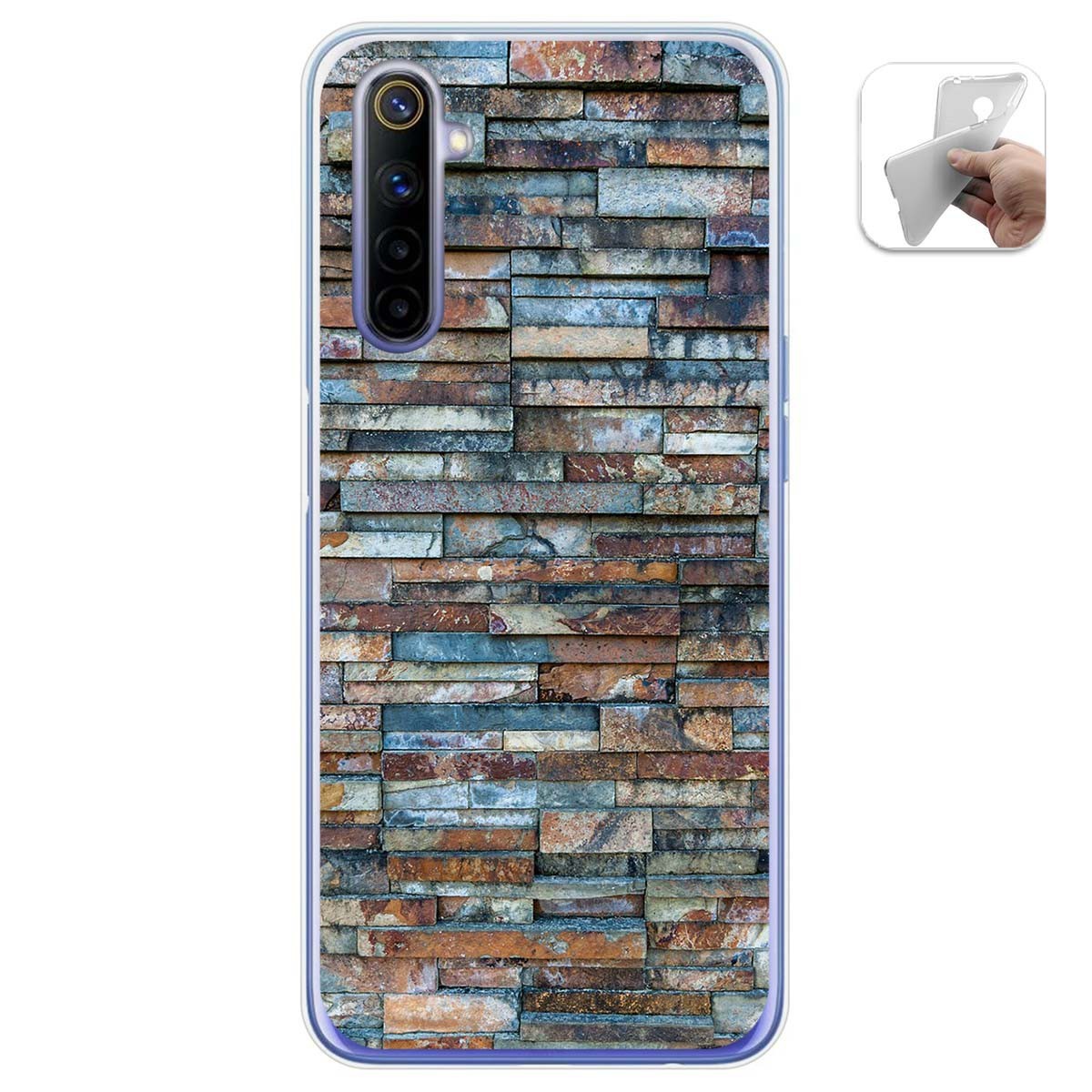 Funda Gel Tpu para Realme 6 diseño Ladrillo 05 Dibujos