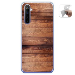 Funda Gel Tpu para Realme 6 diseño Madera 02 Dibujos