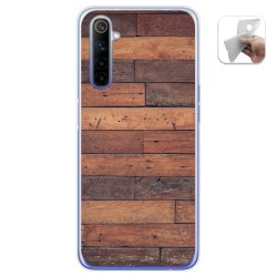 Funda Gel Tpu para Realme 6 diseño Madera 03 Dibujos