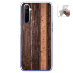 Funda Gel Tpu para Realme 6 diseño Madera 05 Dibujos