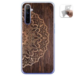 Funda Gel Tpu para Realme 6 diseño Madera 06 Dibujos