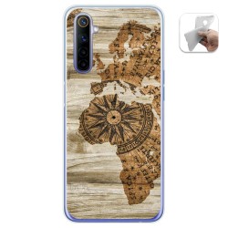 Funda Gel Tpu para Realme 6 diseño Madera 07 Dibujos