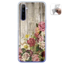 Funda Gel Tpu para Realme 6 diseño Madera 08 Dibujos