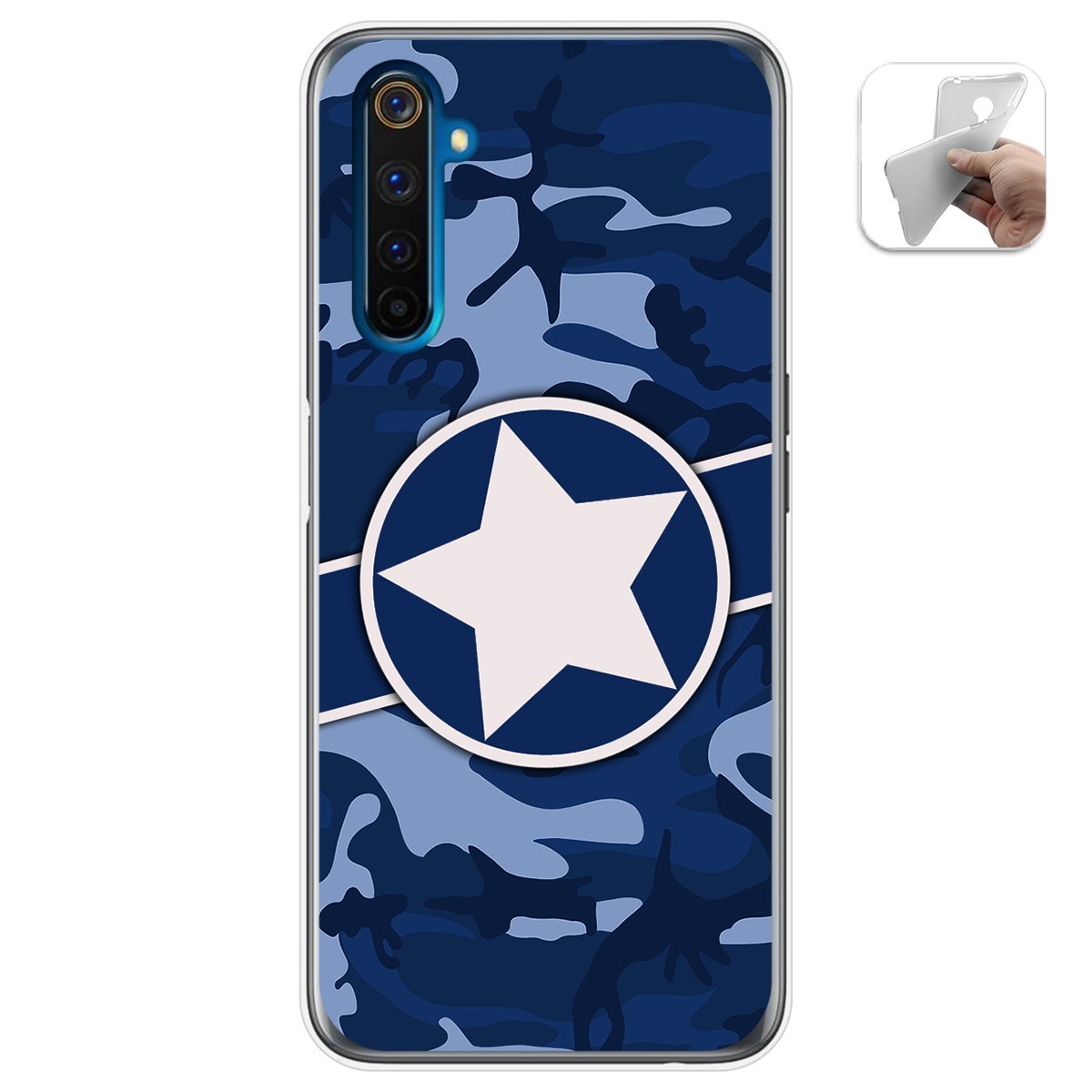 Funda Gel Tpu para Realme 6 Pro diseño Camuflaje 03 Dibujos