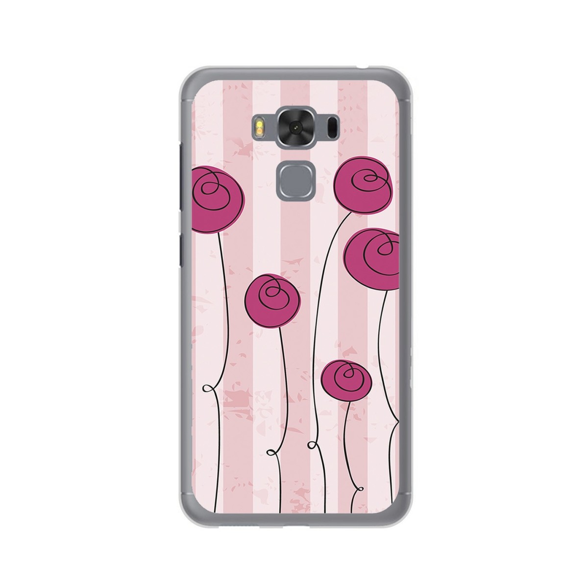 Funda Gel Tpu para Asus Zenfone 3 Max 5.5" Zc553Kl Diseño Flores Vintage Dibujos
