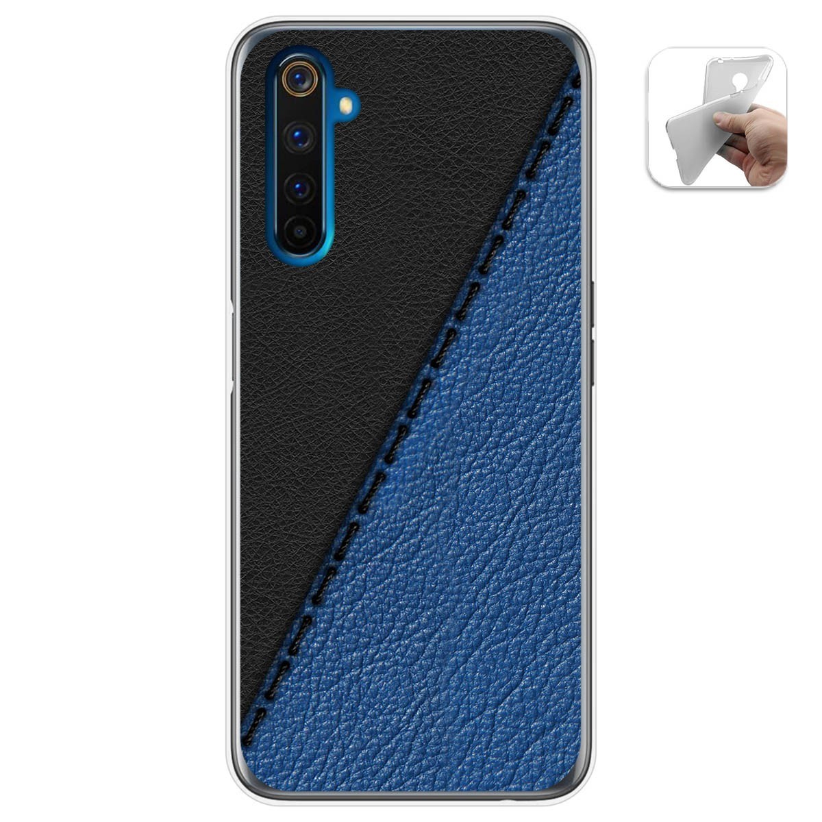 Funda Gel Tpu para Realme 6 Pro diseño Cuero 02 Dibujos