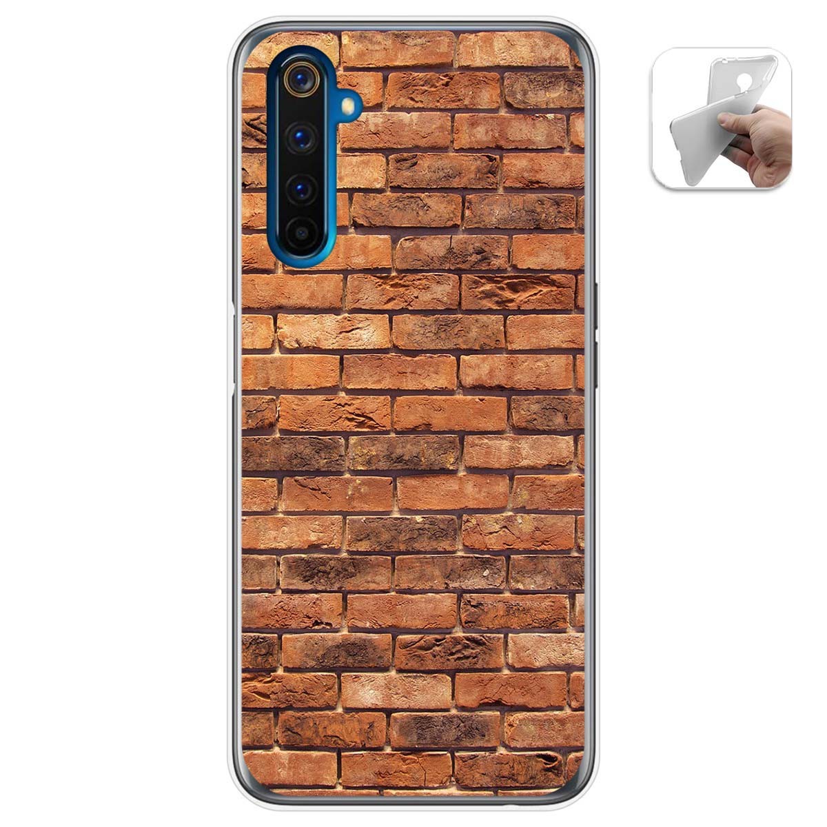 Funda Gel Tpu para Realme 6 Pro diseño Ladrillo 04 Dibujos