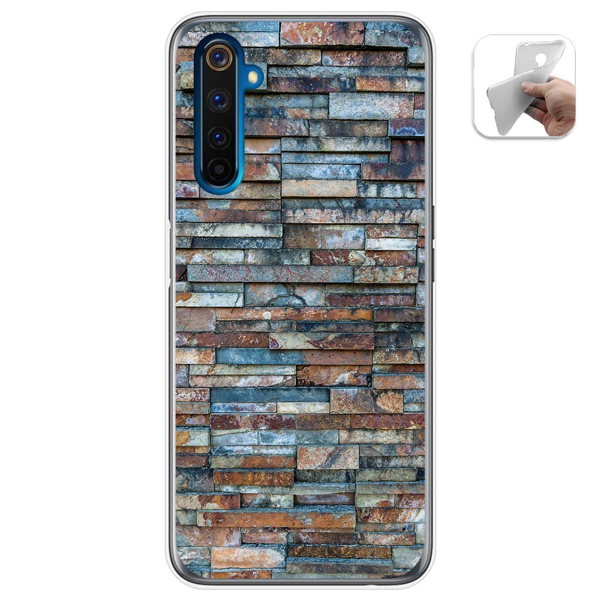 Funda Gel Tpu para Realme 6 Pro diseño Ladrillo 05 Dibujos