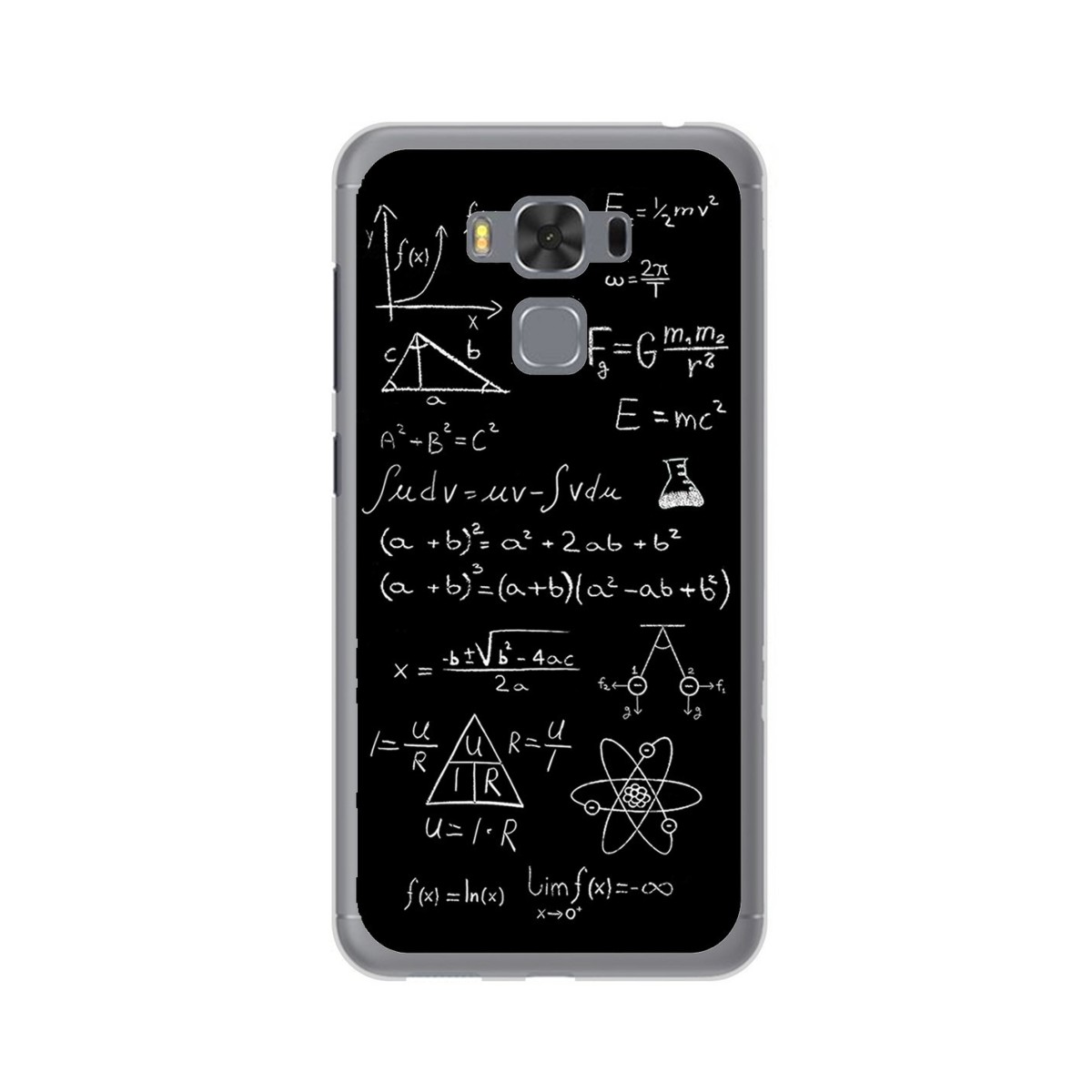 Funda Gel Tpu para Asus Zenfone 3 Max 5.5" Zc553Kl Diseño Formulas Dibujos