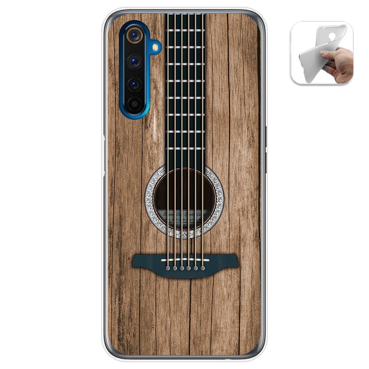 Funda Gel Tpu para Realme 6 Pro diseño Madera 11 Dibujos