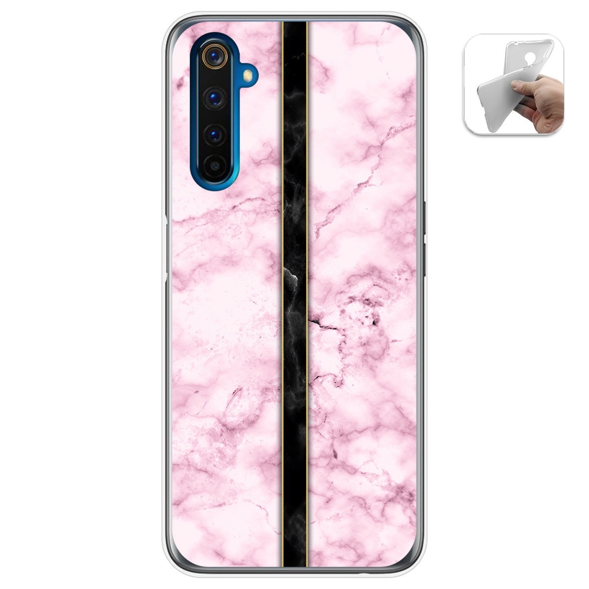 Funda Gel Tpu para Realme 6 Pro diseño Mármol 04 Dibujos