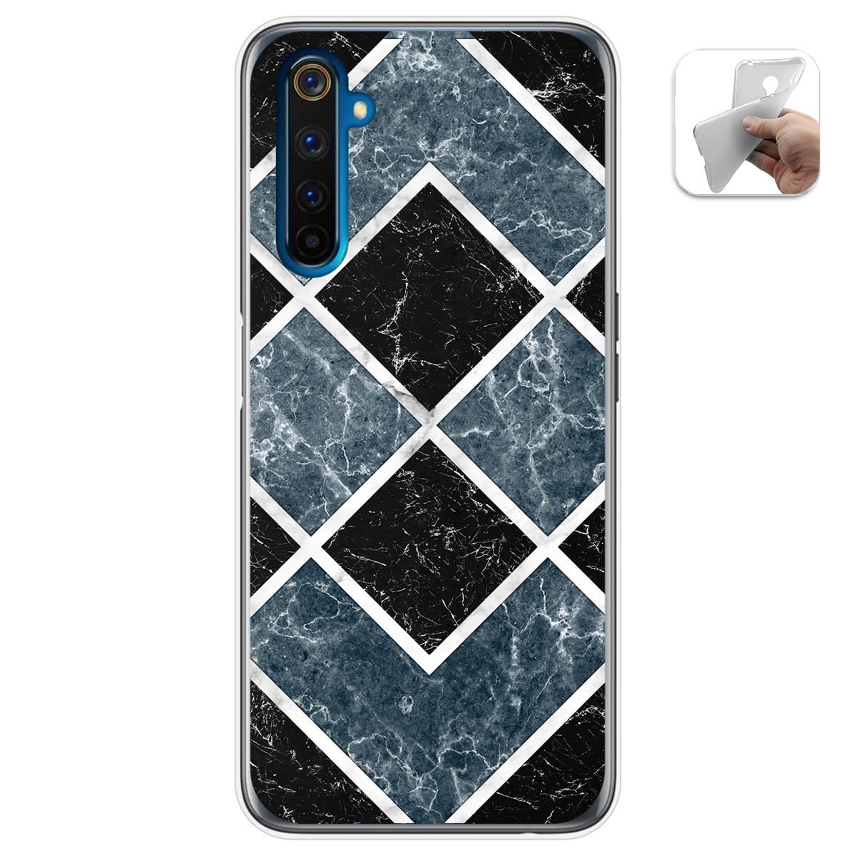 Funda Gel Tpu para Realme 6 Pro diseño Mármol 06 Dibujos