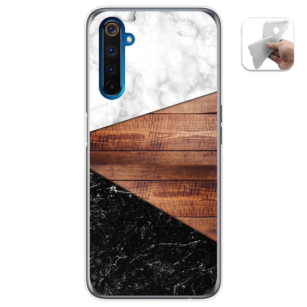 Funda Gel Tpu para Realme 6 Pro diseño Mármol 11 Dibujos