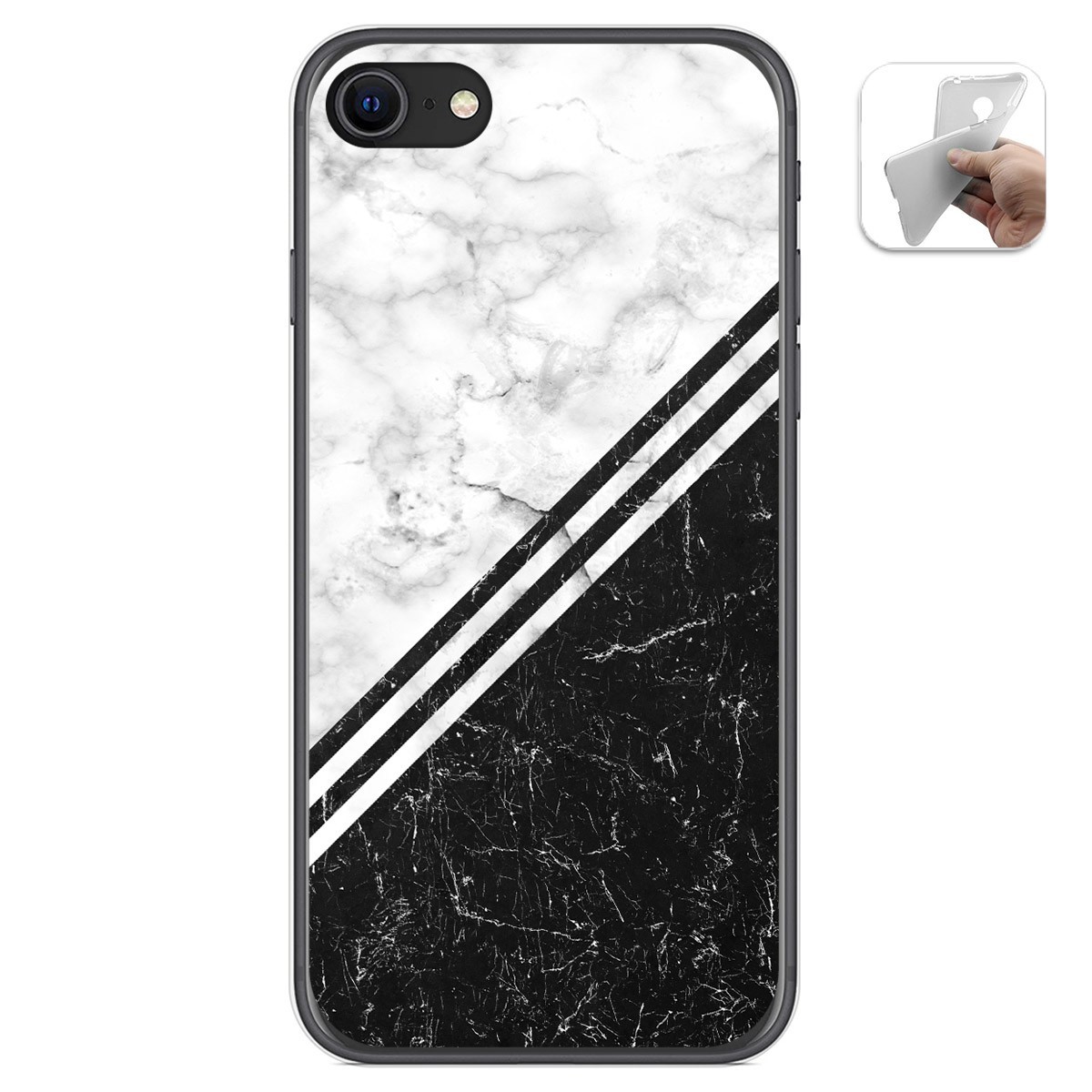 Funda Gel Tpu para Iphone SE 2020 diseño Mármol 01 Dibujos