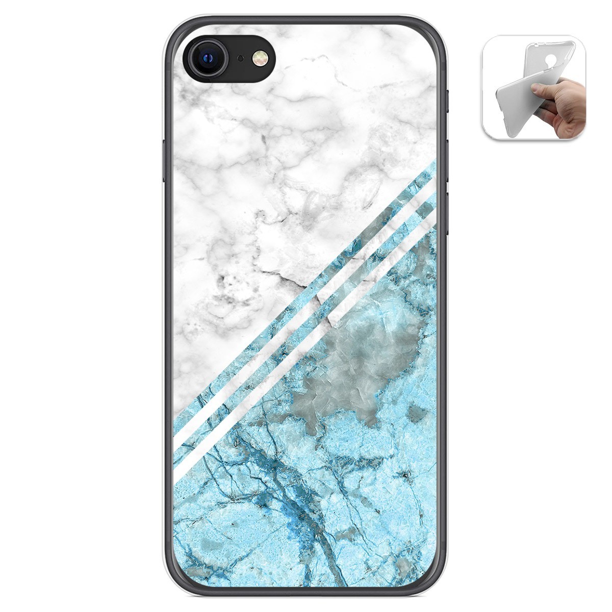 Funda Gel Tpu para Iphone SE 2020 diseño Mármol 02 Dibujos