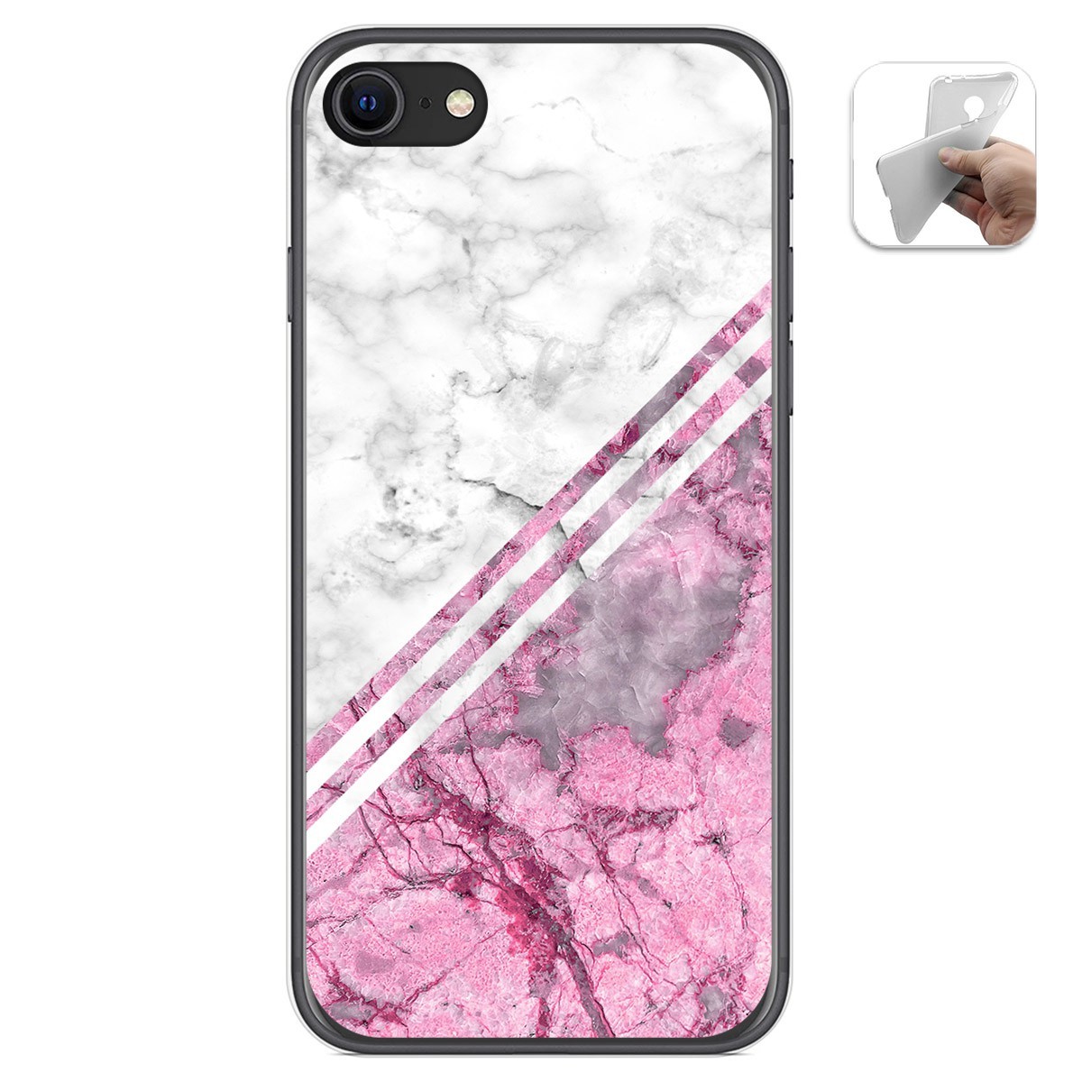 Funda Gel Tpu para Iphone SE 2020 diseño Mármol 03 Dibujos