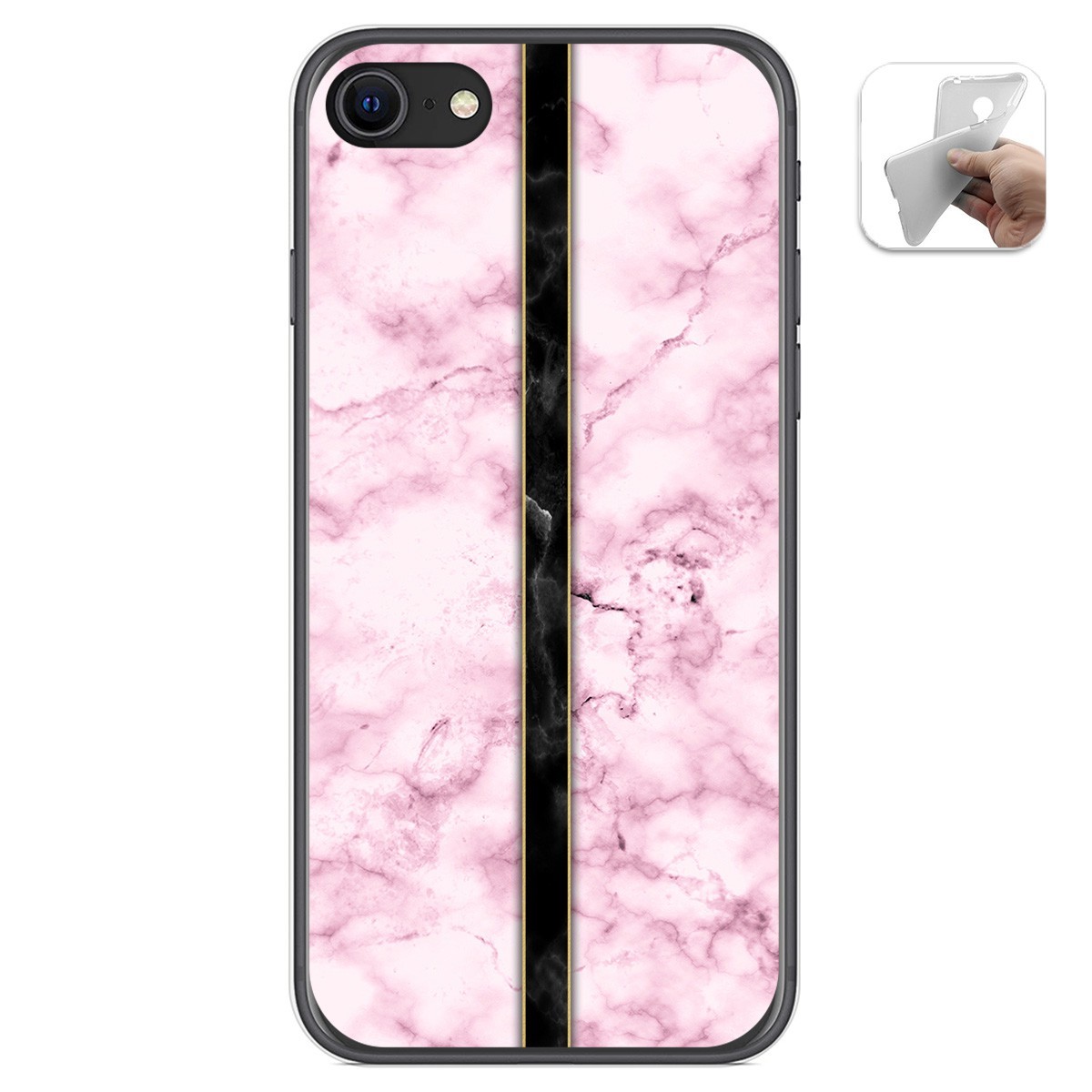 Funda Gel Tpu para Iphone SE 2020 diseño Mármol 04 Dibujos