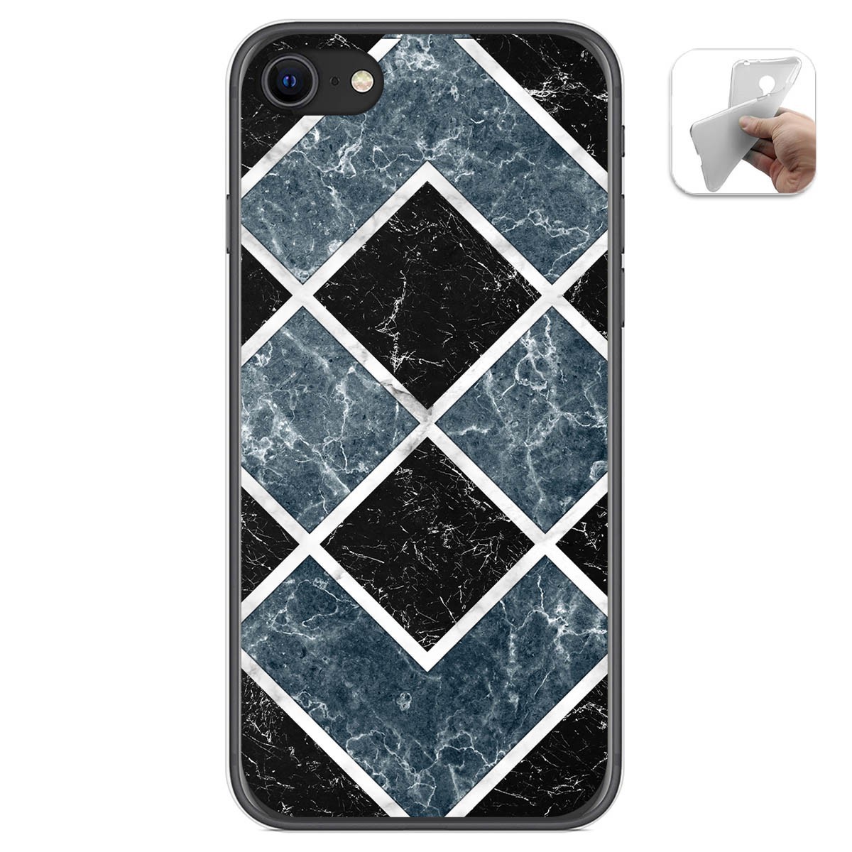Funda Gel Tpu para Iphone SE 2020 diseño Mármol 06 Dibujos