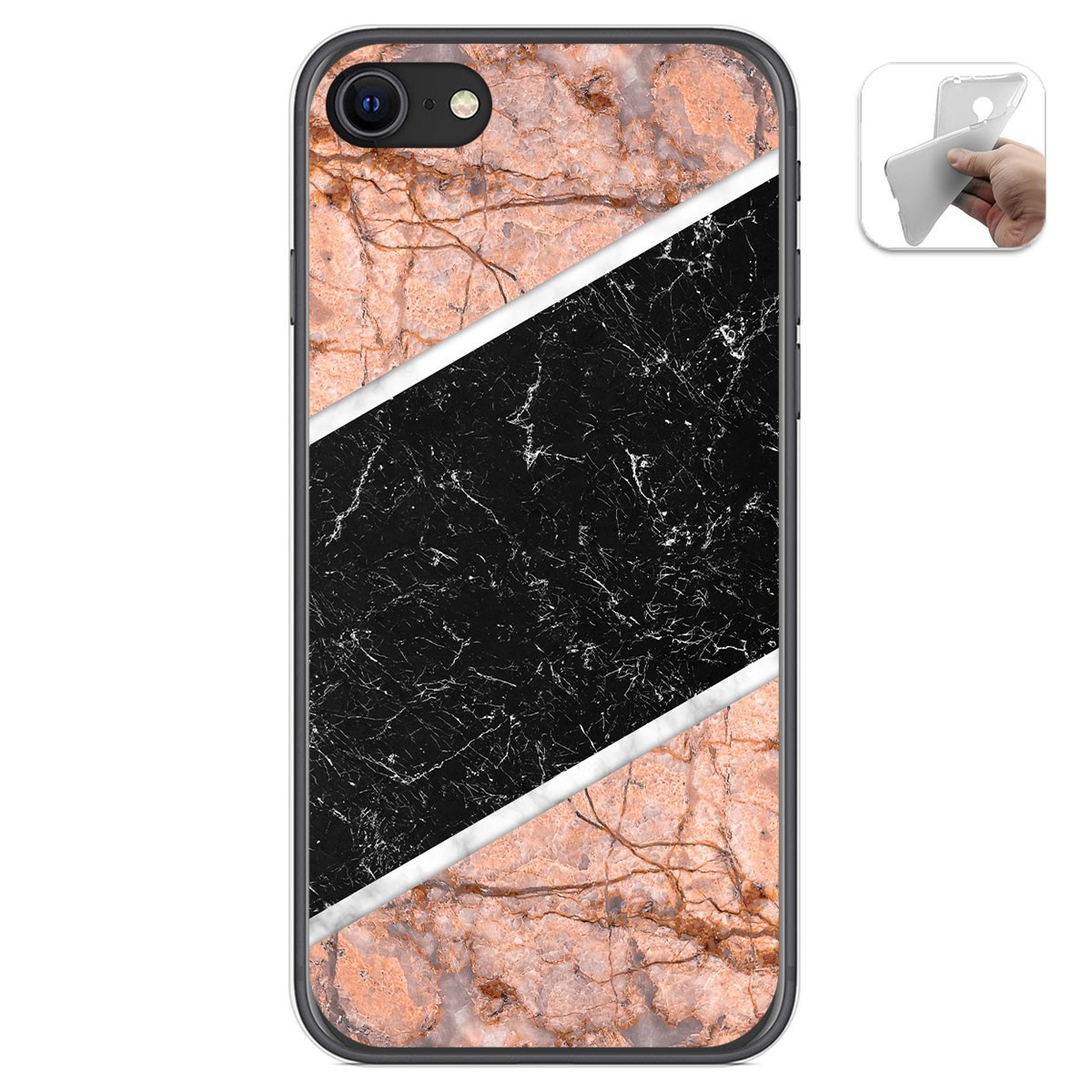 Funda Gel Tpu para Iphone SE 2020 diseño Mármol 07 Dibujos