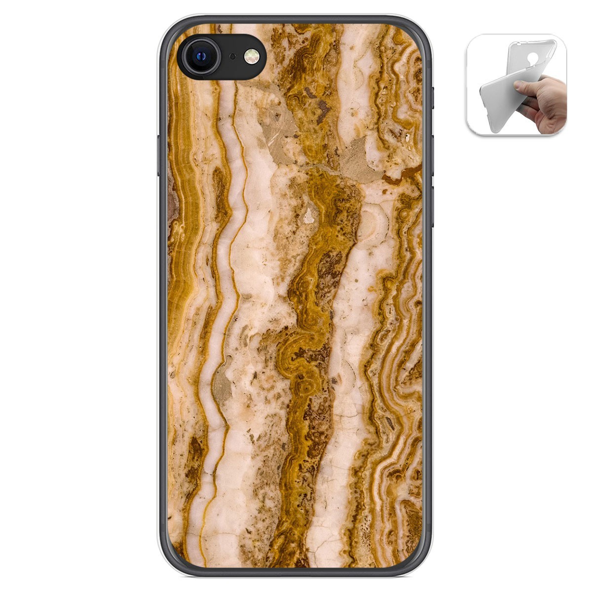 Funda Gel Tpu para Iphone SE 2020 diseño Mármol 10 Dibujos