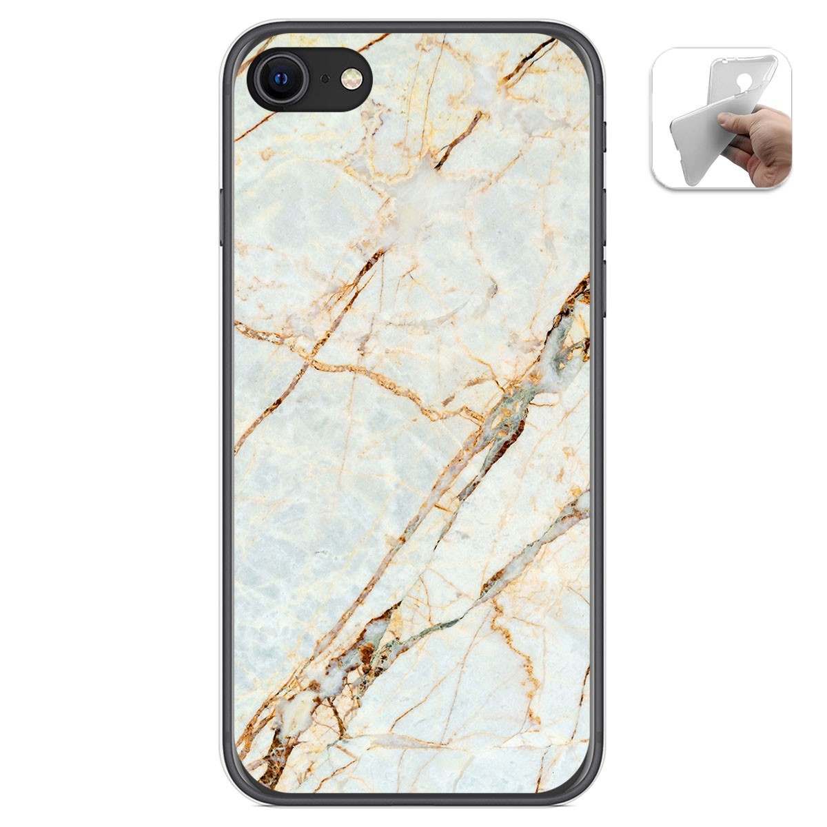 Funda Gel Tpu para Iphone SE 2020 diseño Mármol 13 Dibujos