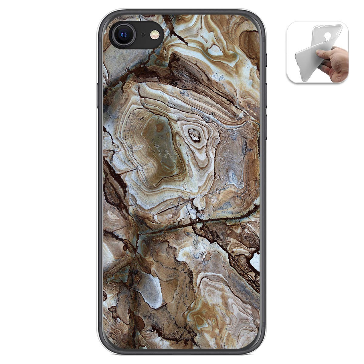 Funda Gel Tpu para Iphone SE 2020 diseño Mármol 14 Dibujos