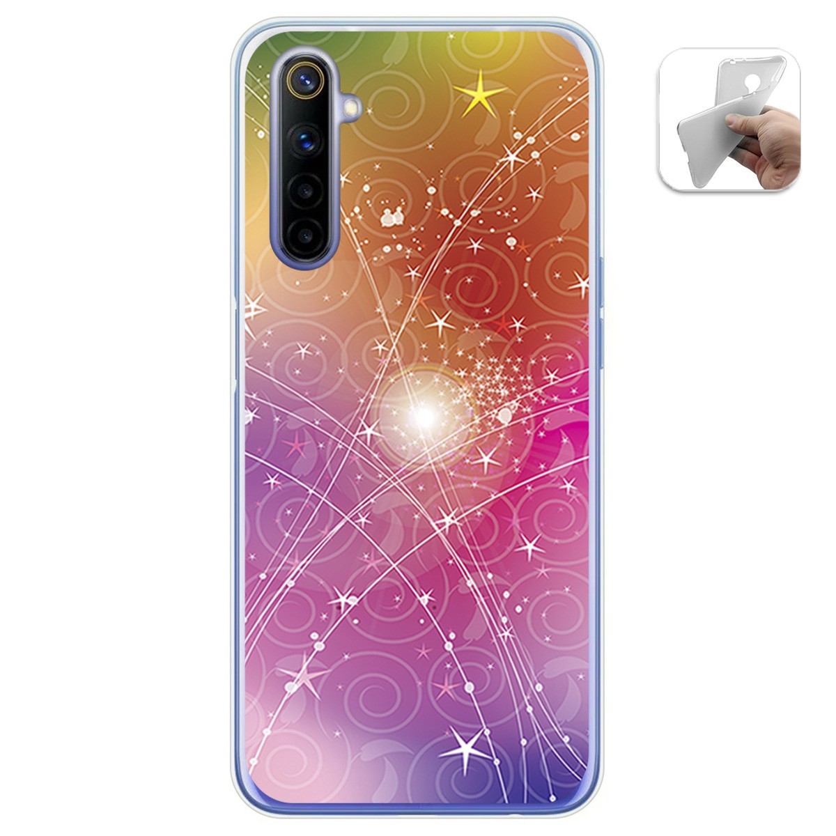 Funda Gel Tpu para Realme 6 diseño Abstracto Dibujos