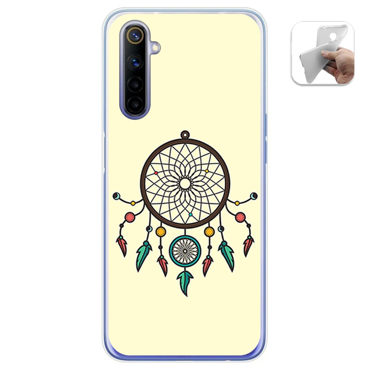 Funda Gel Tpu para Realme 6 diseño Atrapasueños Dibujos
