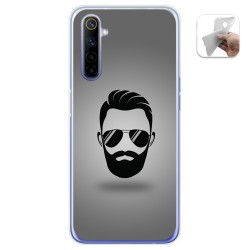 Funda Gel Tpu para Realme 6 diseño Barba Dibujos