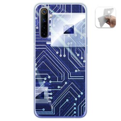 Funda Gel Tpu para Realme 6 diseño Circuito Dibujos