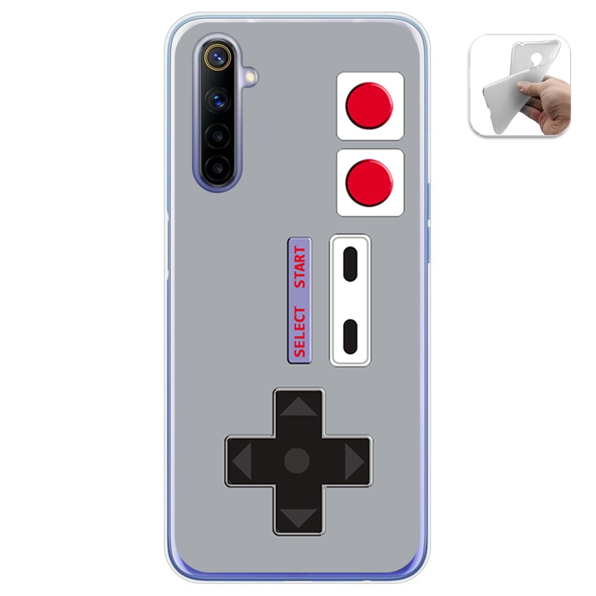 Funda Gel Tpu para Realme 6 diseño Consola Dibujos