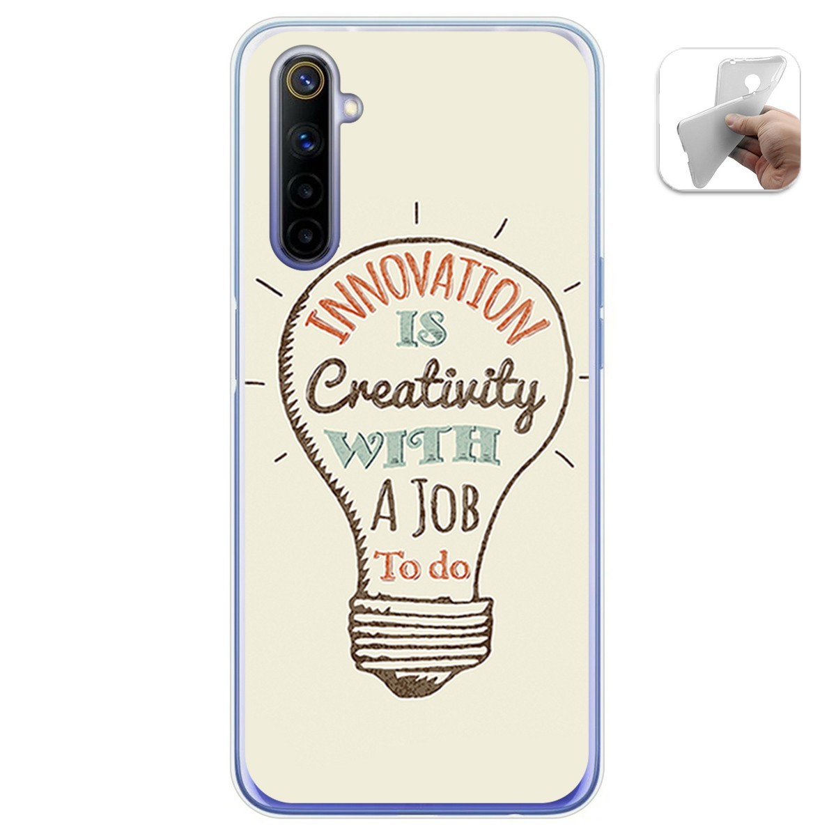 Funda Gel Tpu para Realme 6 diseño Creativity Dibujos