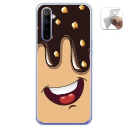 Funda Gel Tpu para Realme 6 diseño Helado Chocolate Dibujos