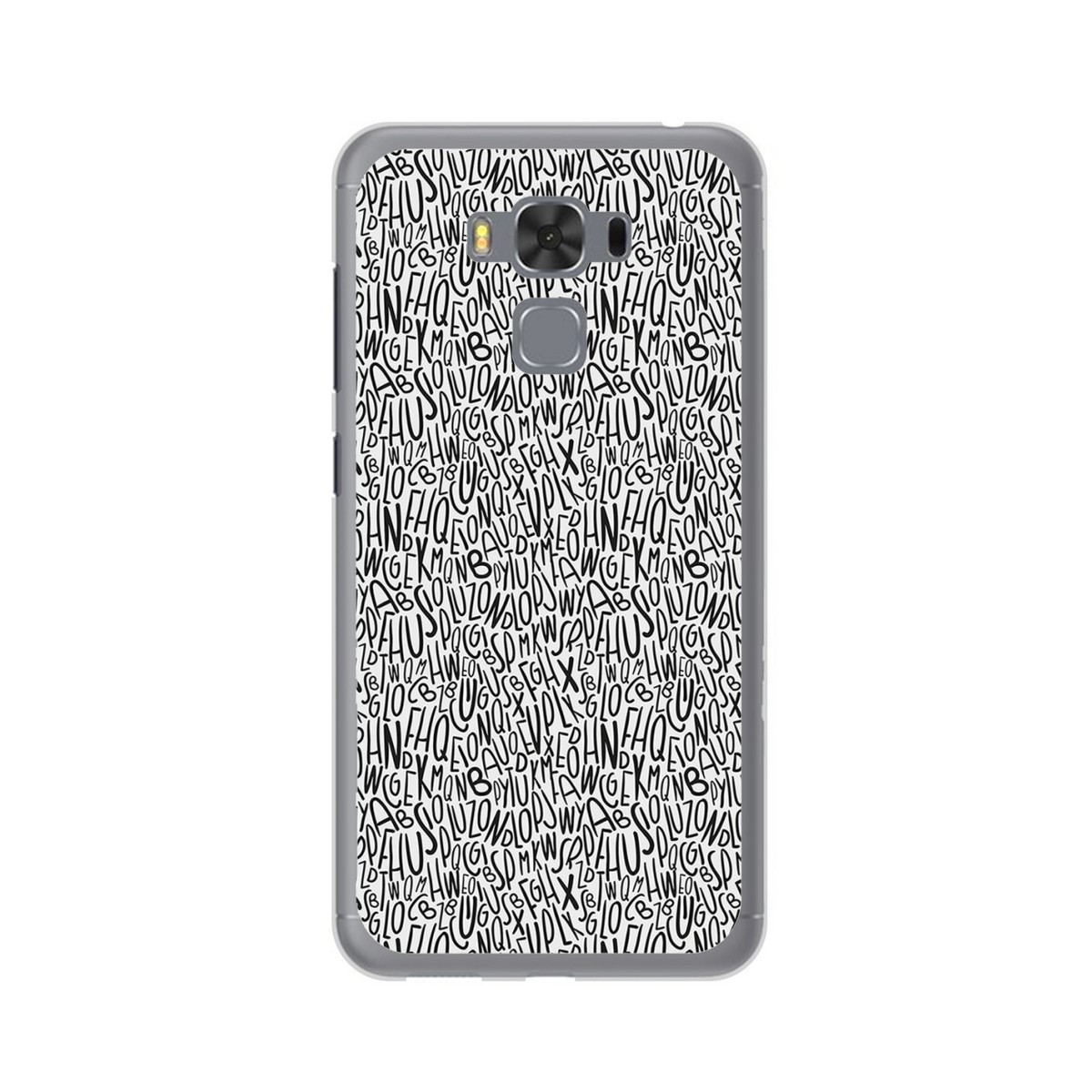 Funda Gel Tpu para Asus Zenfone 3 Max 5.5" Zc553Kl Diseño Letras Dibujos