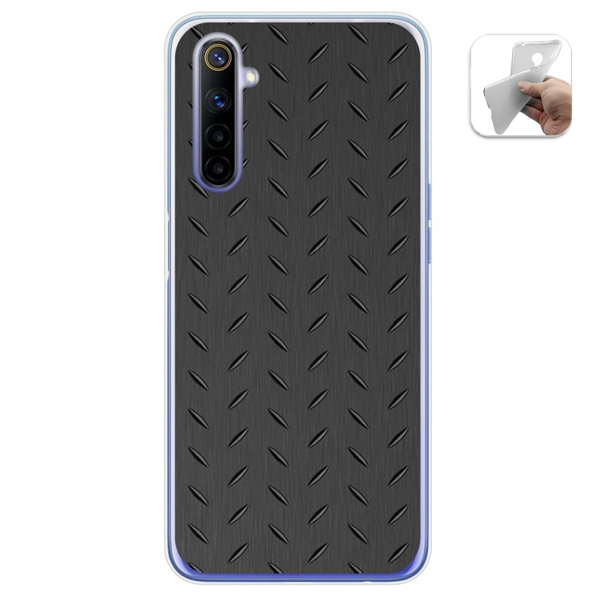 Funda Gel Tpu para Realme 6 diseño Metal Dibujos