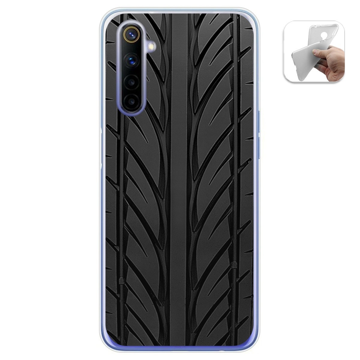Funda Gel Tpu para Realme 6 diseño Neumatico Dibujos
