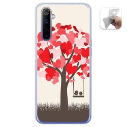 Funda Gel Tpu para Realme 6 diseño Pajaritos Dibujos